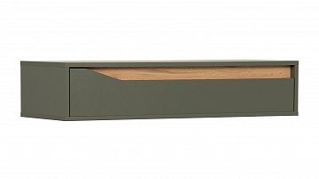 Навесной туалетный стол Avocado (Авокадо), цвет Базальт + Дуб Натюрель